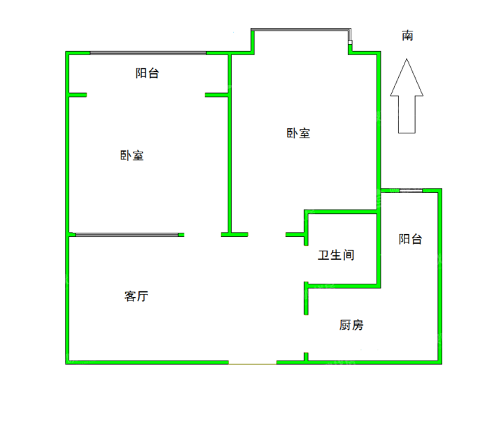 嘉禾一方二期2室1厅1卫76㎡