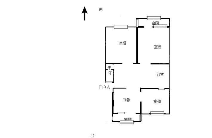 化堪小区3室2厅1卫100㎡