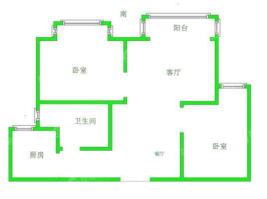 凤凰城（B区）2室2厅1卫84㎡