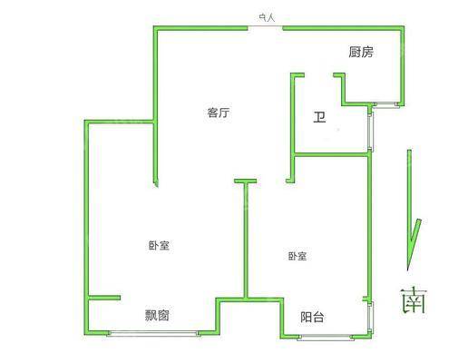 阿尔卡迪亚锦绣天地A区2室1厅1卫58㎡