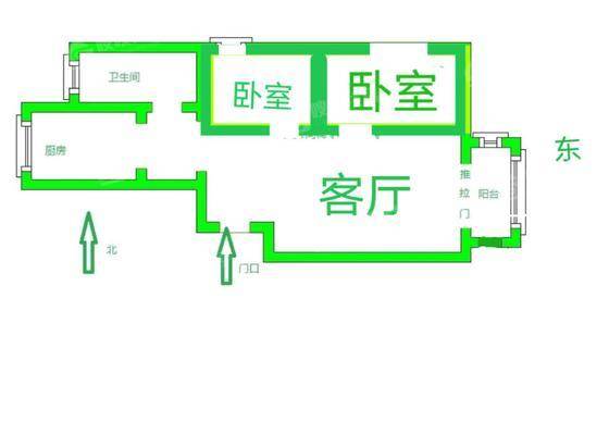 盛泽城市花园2室2厅1卫60㎡