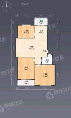 杂技团宿舍3室2厅1卫101㎡