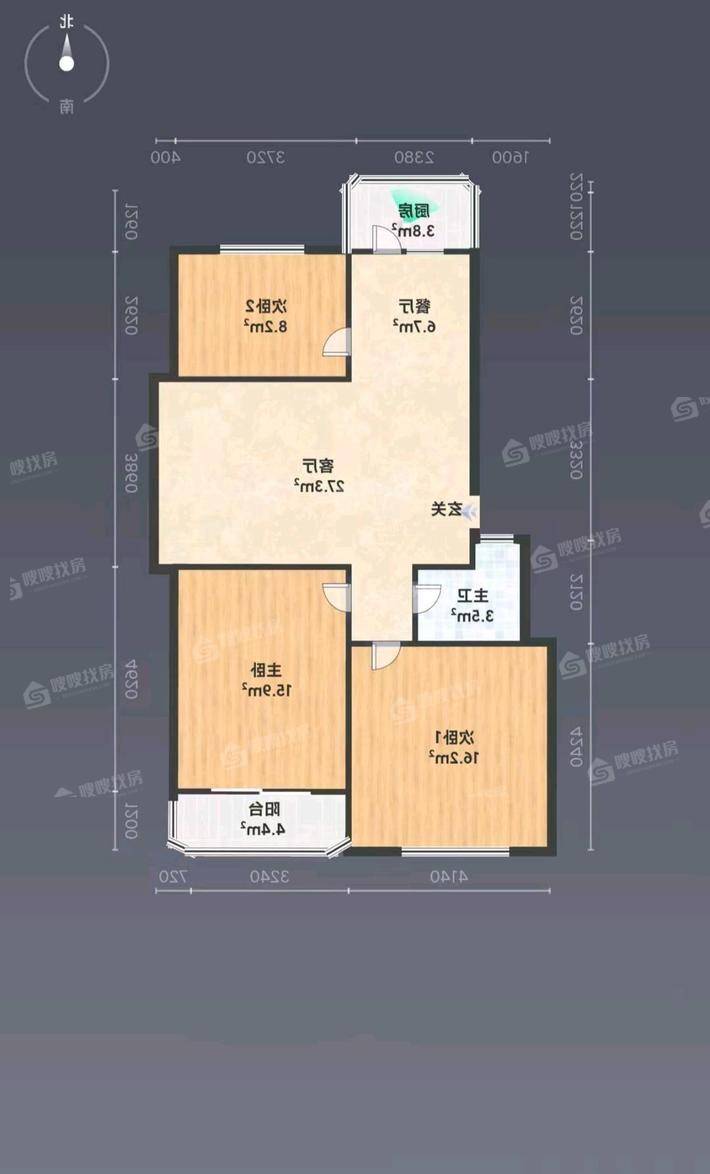 杂技团宿舍3室2厅1卫101㎡