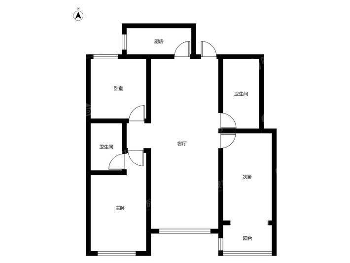 天成郡府东区3室2厅2卫130㎡