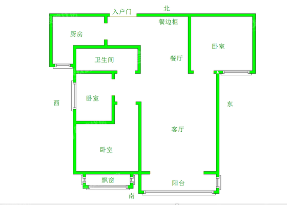 鼓楼上城西院3室2厅1卫118㎡