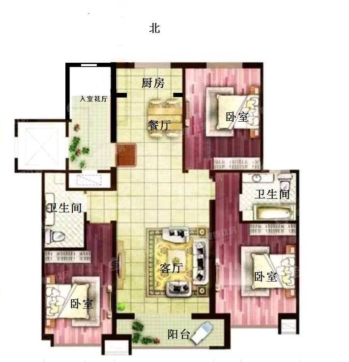 信友城市之光3室2厅2卫137㎡