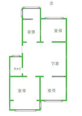 团结东区3室2厅1卫86㎡