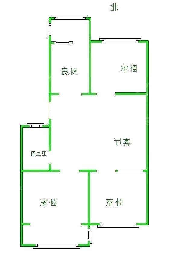 团结东区3室2厅1卫86㎡