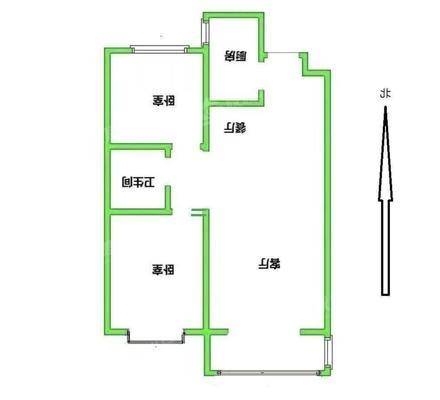 龙岸清华2室1厅1卫85㎡