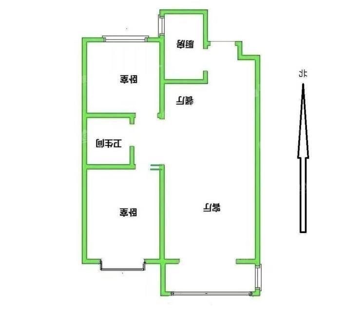 龙岸清华2室1厅1卫85㎡