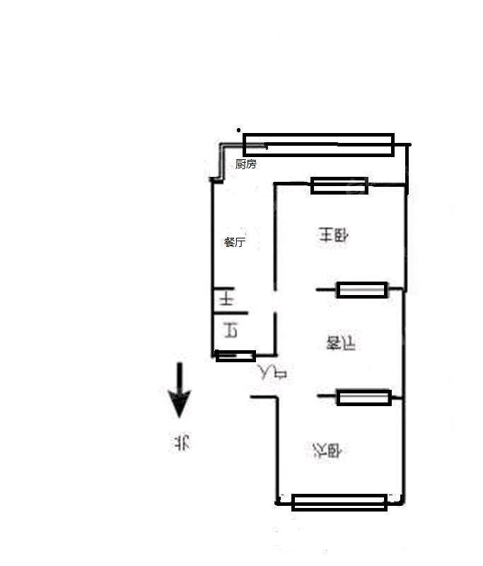 面粉厂宿舍2室1厅1卫68㎡
