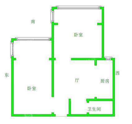 禧福荷堂D区2室1厅1卫67㎡