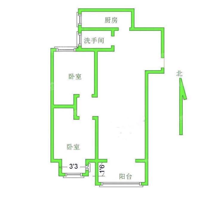 嘉禾一方一期2室2厅1卫98㎡