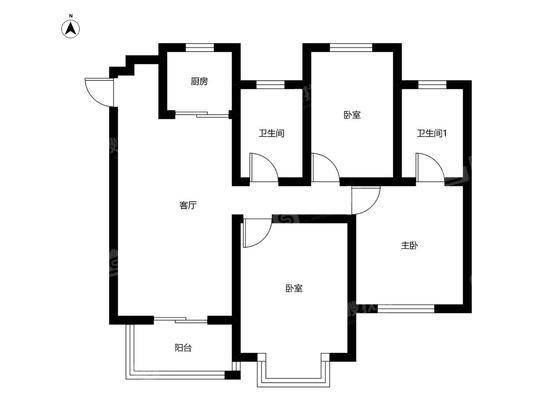 中梁观沧海3室2厅2卫122㎡