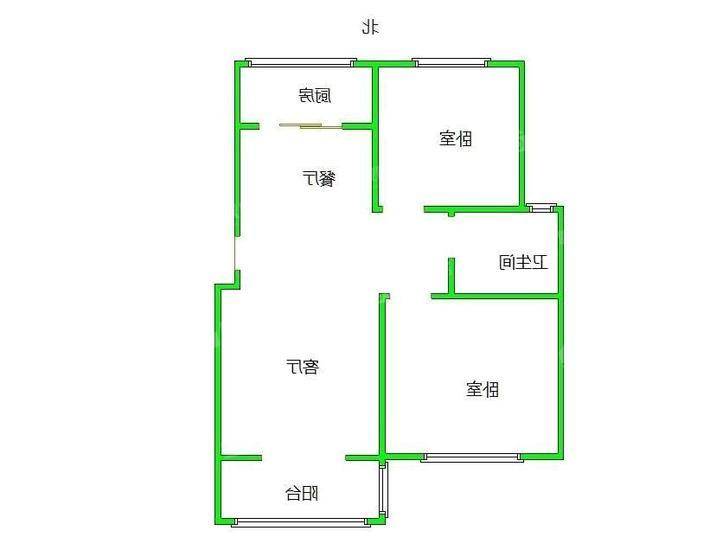 嘉禾一方三期2室2厅1卫87㎡
