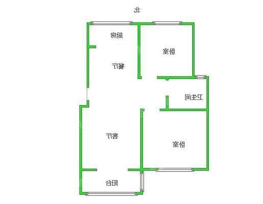 嘉禾一方三期2室2厅1卫87㎡