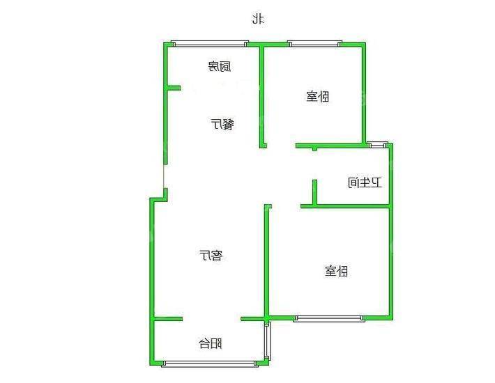 嘉禾一方三期2室2厅1卫87㎡