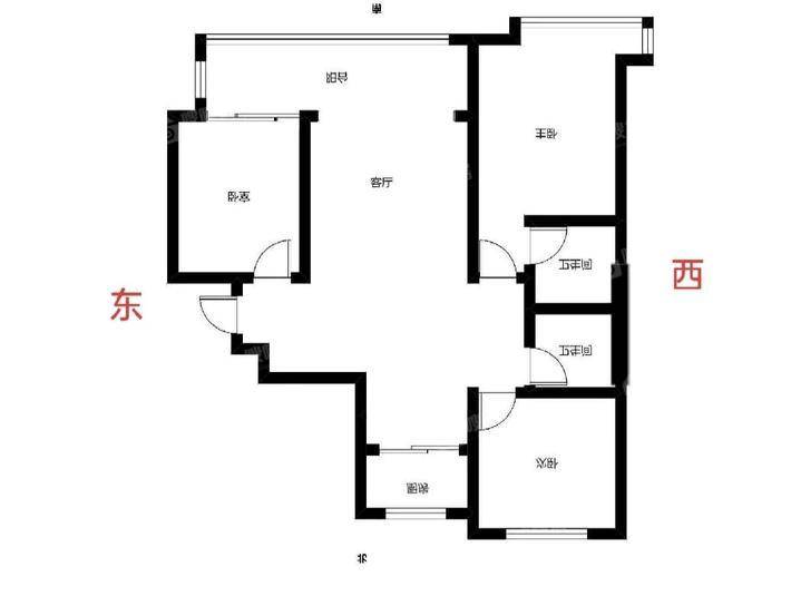 荣盛君兰苑3室2厅2卫116㎡