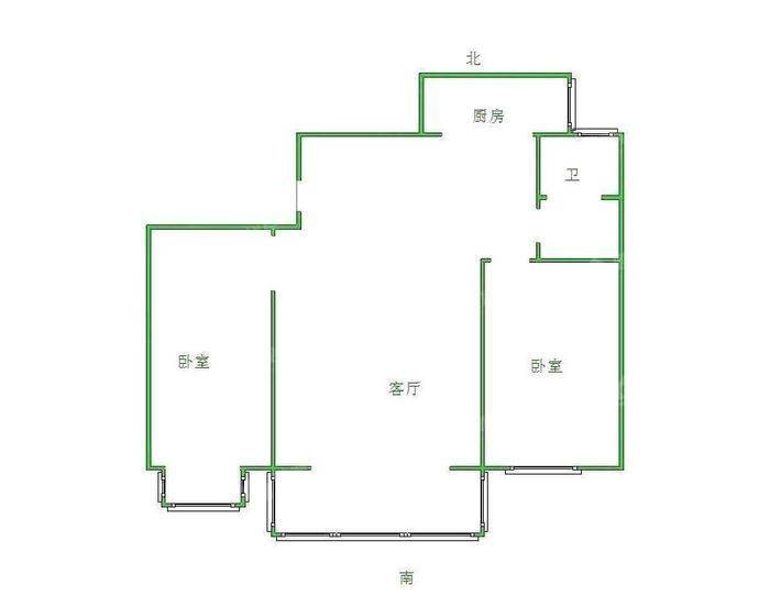 嘉禾一方二期2室2厅1卫97㎡
