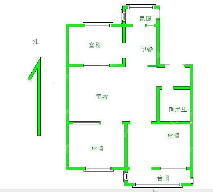 粮局小区3室2厅1卫114㎡