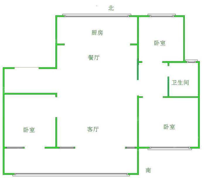 嘉禾一方三期3室2厅1卫113㎡