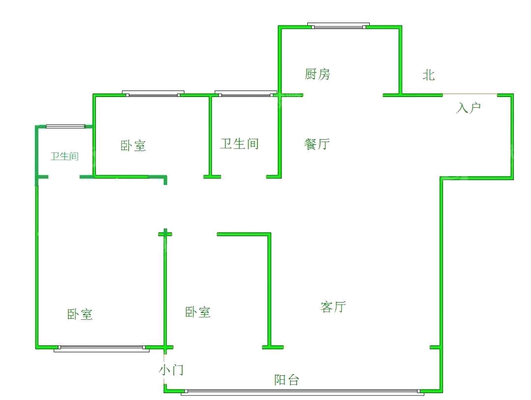 吾悦华府3室2厅2卫123㎡