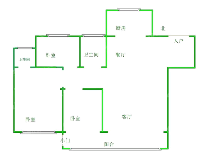 吾悦华府3室2厅2卫123㎡