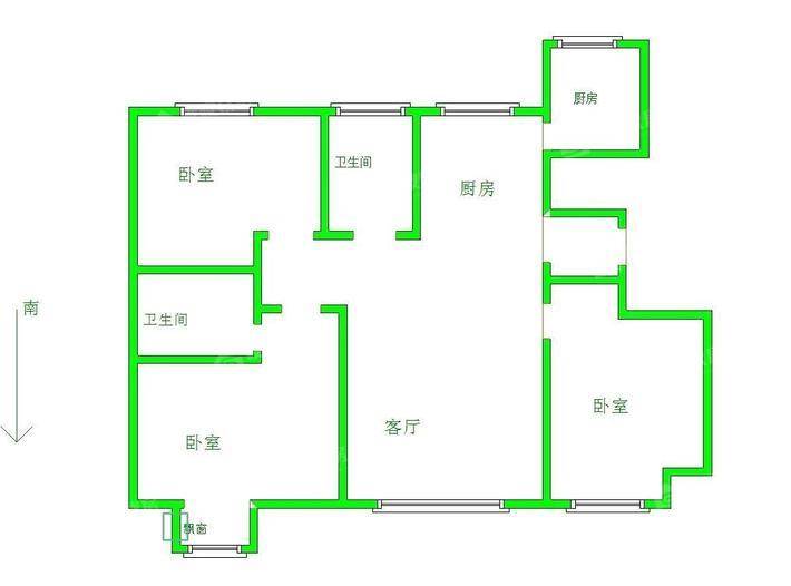 天成名著二期3室2厅2卫126㎡