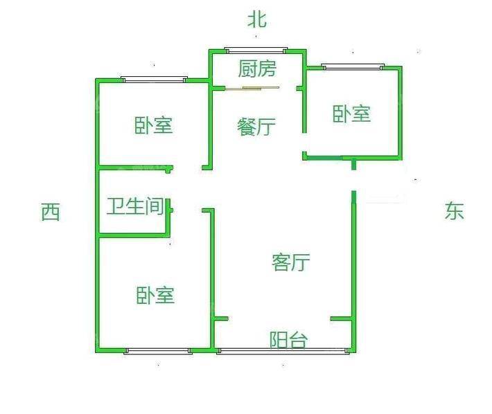 世纪家园3室2厅1卫127㎡