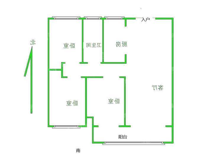 泽信云尚3室2厅1卫99㎡