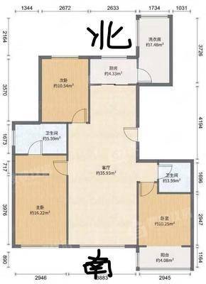 天成熙园三期3室2厅2卫125㎡