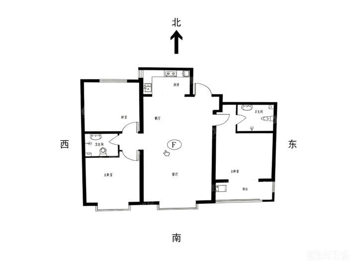 龙岸清华3室2厅2卫130㎡