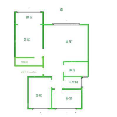 荣盛阿尔卡迪亚文景苑3室1厅2卫100㎡