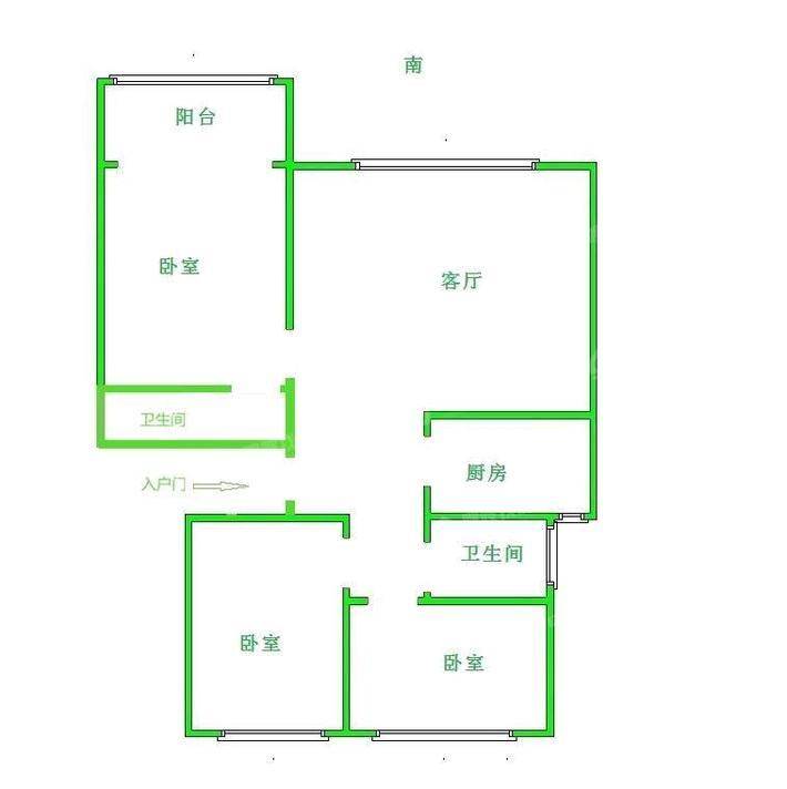 荣盛阿尔卡迪亚文景苑3室1厅2卫100㎡