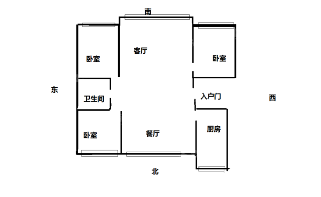 御河新城东区3室2厅1卫118㎡