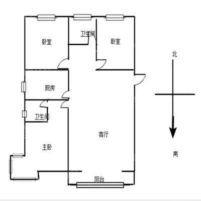 皇家壹里（B区）3室1厅1卫118㎡