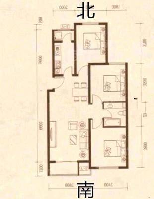 一世界回迁1-153室2厅1卫109㎡