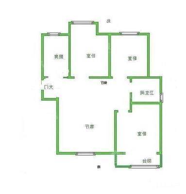 阿尔卡迪亚锦绣天地B区3室2厅1卫84㎡