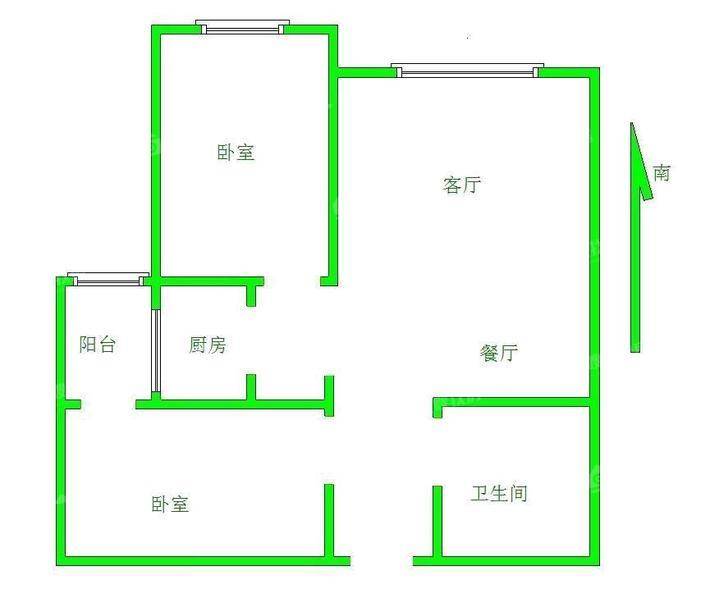 贻成御景狮城2室2厅1卫92㎡