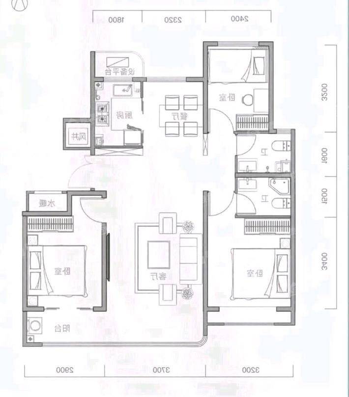 天成观澜二期（东区）3室2厅2卫118㎡