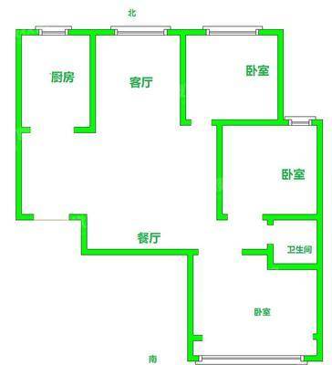 榕城世家3室2厅1卫116㎡