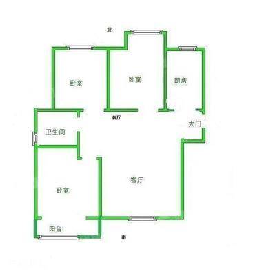 阿尔卡迪亚锦绣天地B区3室2厅1卫87㎡