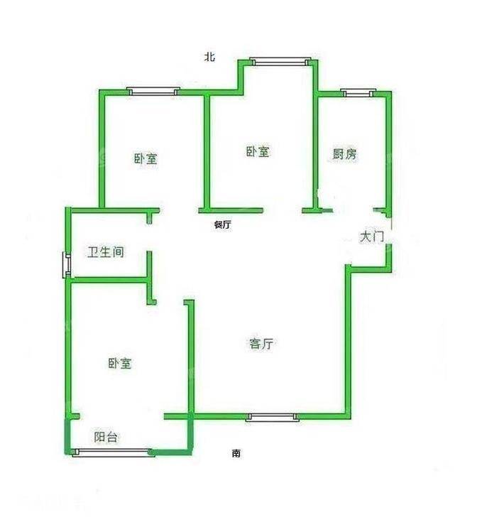 阿尔卡迪亚锦绣天地B区3室2厅1卫87㎡