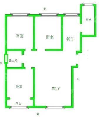 天成郡府西区3室2厅1卫117㎡