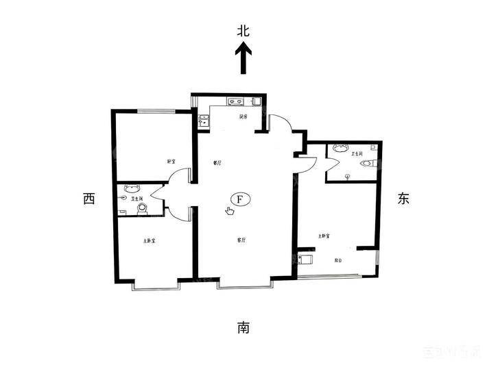 龙岸清华3室2厅2卫131㎡