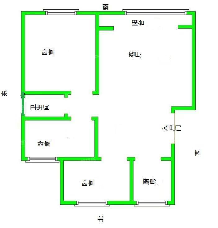 一世界书香华府3室2厅1卫123㎡