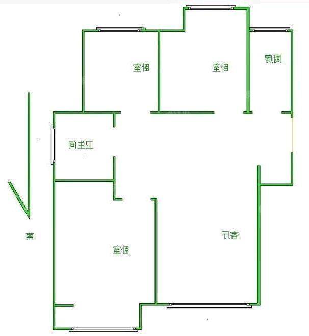 阿尔卡迪亚锦绣天地A区3室2厅1卫88㎡