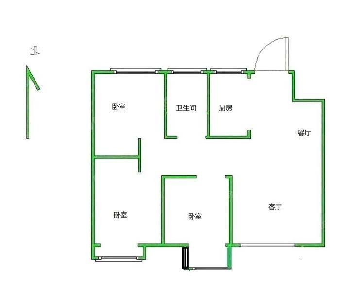 荣盛锦绣学府3室2厅1卫112㎡