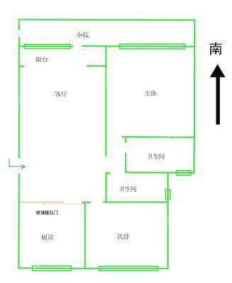 颐和尚城一区2室2厅2卫86㎡