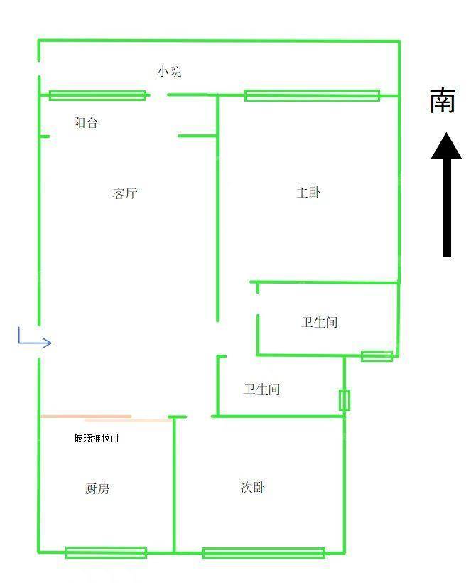 颐和尚城一区2室2厅2卫86㎡